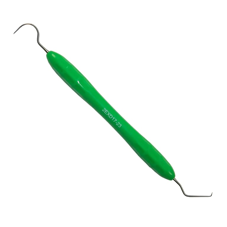 Osung PRO5 Double End Explorer with a Silicone Handle. The explorer provides the tactile