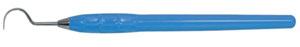 Osung #54H Single End Dental Explorer with a Silicone Handle. The explorer provides the tactile