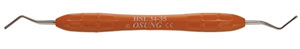 Osung HSL34-35 Hoe Dental Scaler with a Silicone Handle, Lateral, European Type. For the buccal