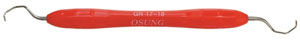 Osung GR 17/18 Gracey Curette with a Silicone Grip Handle. For Distal surfaces of all posterior