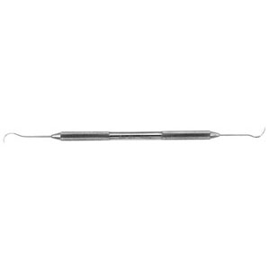 Osung #3CH Double End Dental Explorer with a Stainless Steel Handle. Pigtail type. The explorer