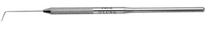 Osung #6L Single End Dental Explorer with a Stainless Steel Handle. The explorer provides