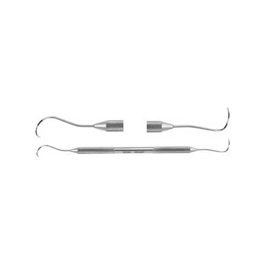 Osung PQ2N Double End Dental Probe with a Stainless Steel Handle. The working ends are marked