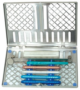 Osung Dental Instrument Cassette, EFECAN-05. Made of stainless steel and polished for rust free