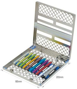 Osung Dental Instrument Cassette with lid, EFECAN-10. Made of stainless steel and polished