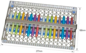 Osung Dental Instrument Cassette, EFESS-16. No lid, Open Style. Made of stainless steel