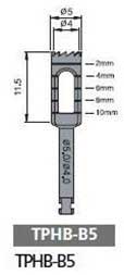 Osung Trephine Bur, B5. For harvesting bone in autogenous bone graft placement. Laser marked score