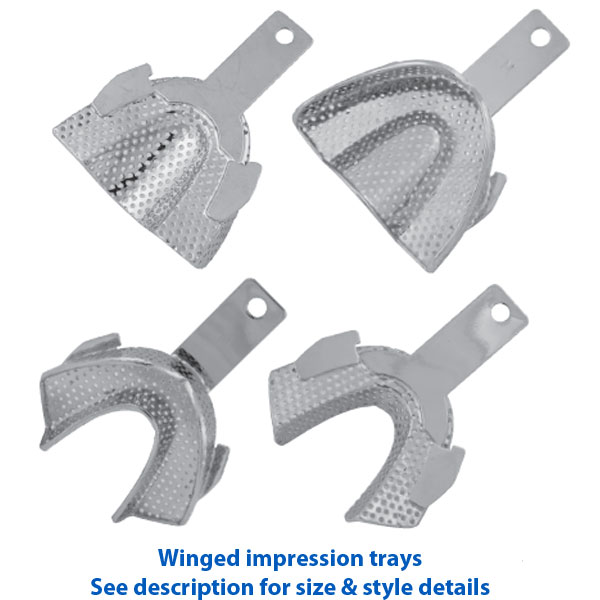 Osung Partial Impression Tray With Wing, Ni-Brass, P1. Partial Size - Upper Jaw Left And Lower Jaw
