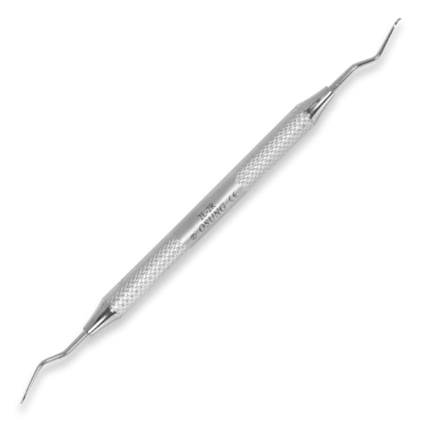Osung #2L-2R Universal Columbia Curette with a stainless steel handle. Used for removal of minor