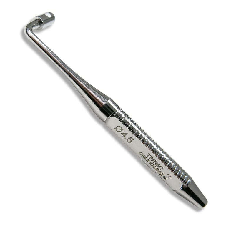 Osung Hand Tissue Punch, 90 degree angled, 4.5 mm diameter, single punch