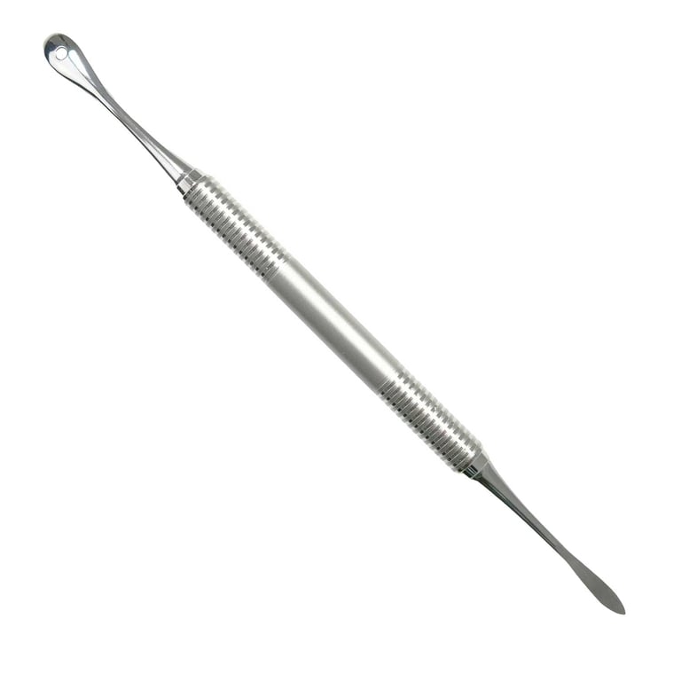 Osung #9H Periosteal Elevator with a hole in the spoon blade, P9H, Blade length 8.2mm. Helps