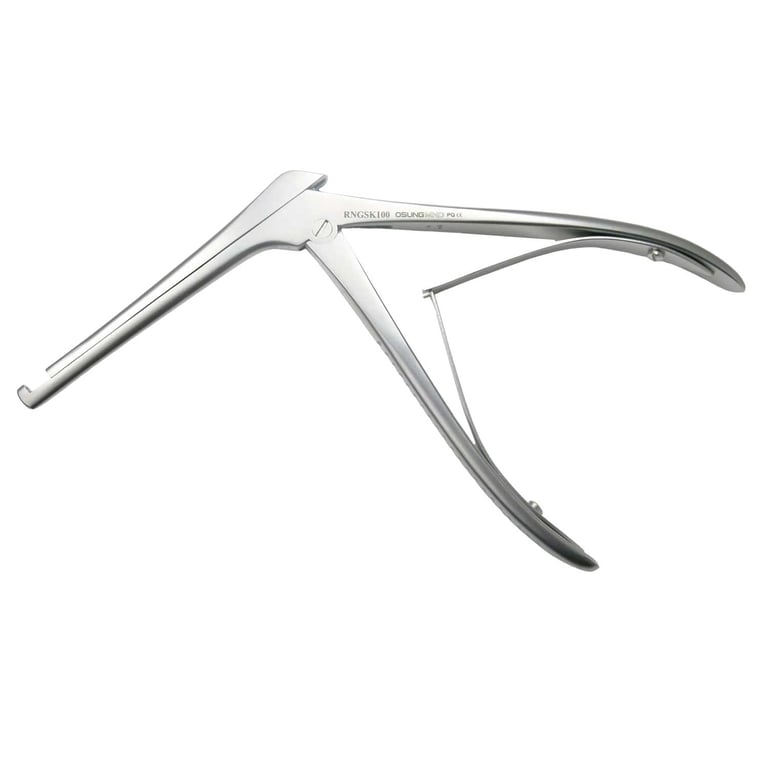 Osung Kerrison Rongeur, Beak 10cm, Bite 4mm wide, Used to remove bone by taking small bites