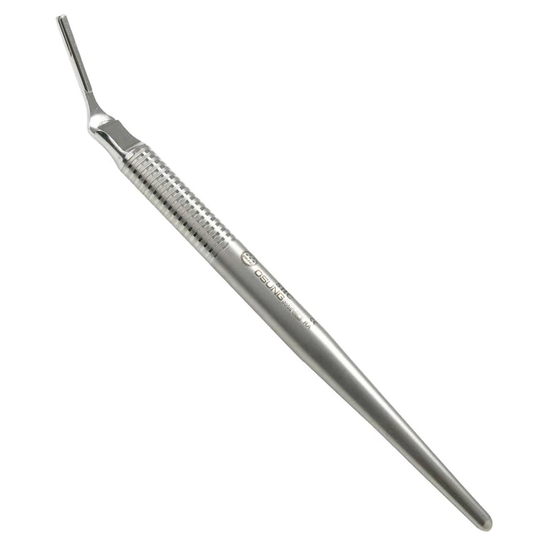 Osung Scalpel Handle, Angled, SHC. Angled position of blade end for posterior and palatal areas