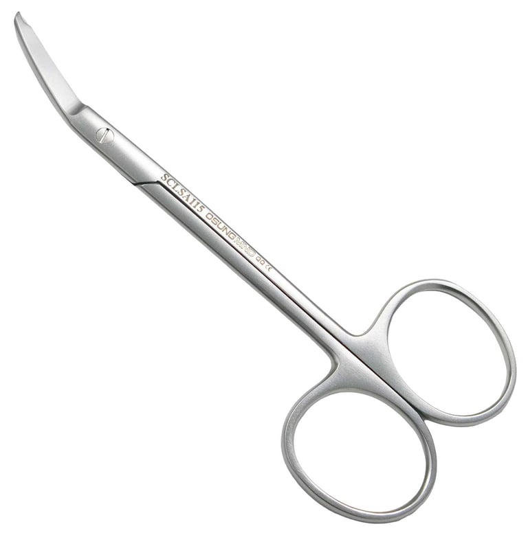 Osung 4.5" (115mm) Littauer suture scissors, angled