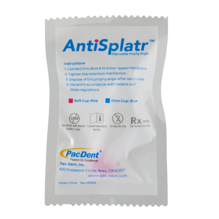 AntiSplatr Prophy Angle, Soft, Disposable, Pink, 