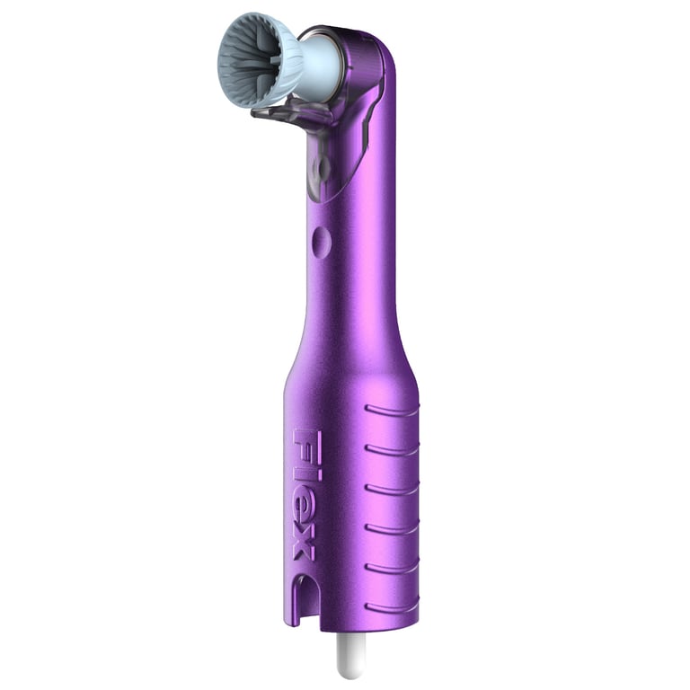 AntiSplatr Flex Slim 90° Disposable Prophy Angle, Flex Cup, 200/Box. The flex cup adapts to any