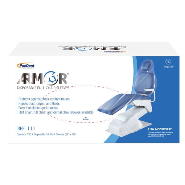 Armor 29" x 80" Clear Plastic Chair Sleeves, 125/Pk