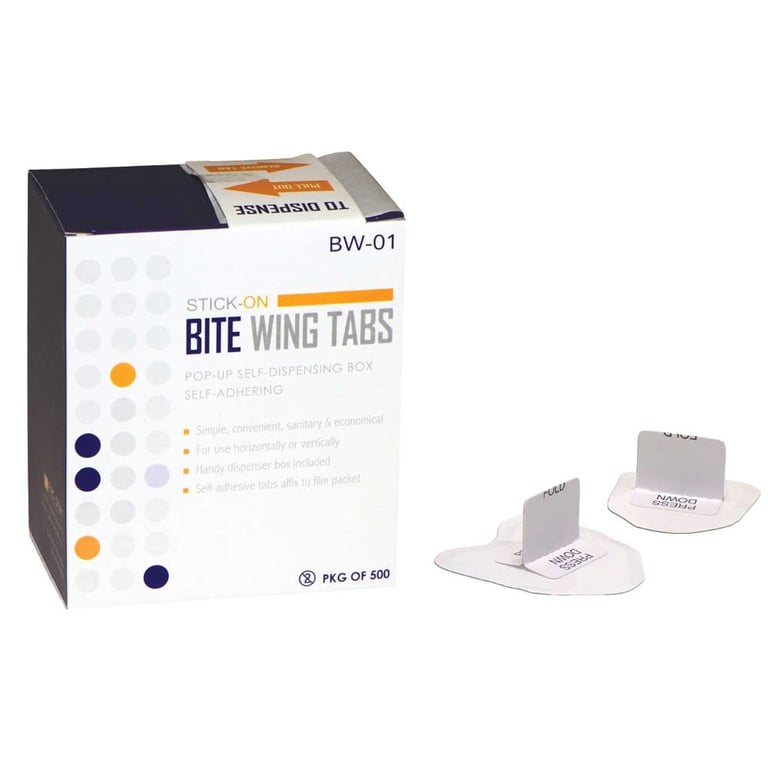 Bite Wing Tabs Self-Adhesive Tabs, 500/Box