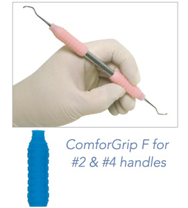 ComforGrip BLUE Silicone Instruments Grips - F Grip for #2 and #4 handles, package of 20 grips