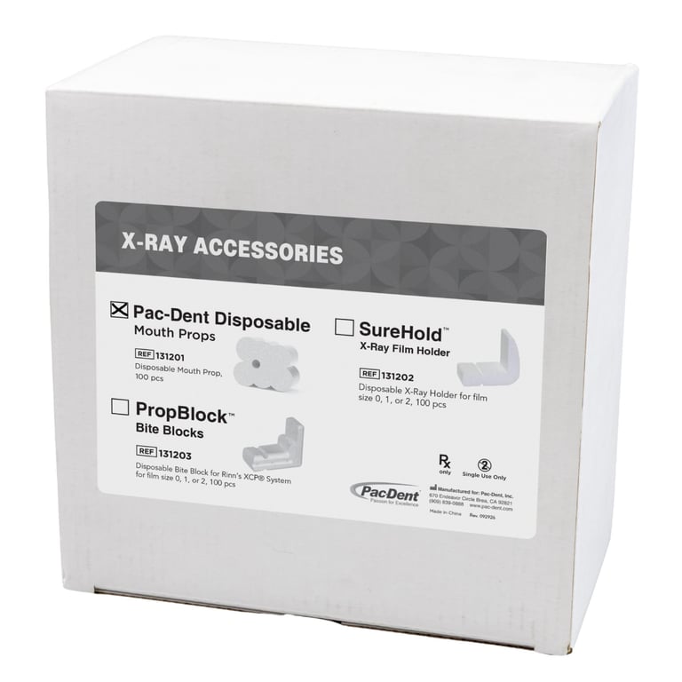Pac-Dent Disposable Mouth Props, 100/Box. Firm and non-elastic Styrofoam composition for strength