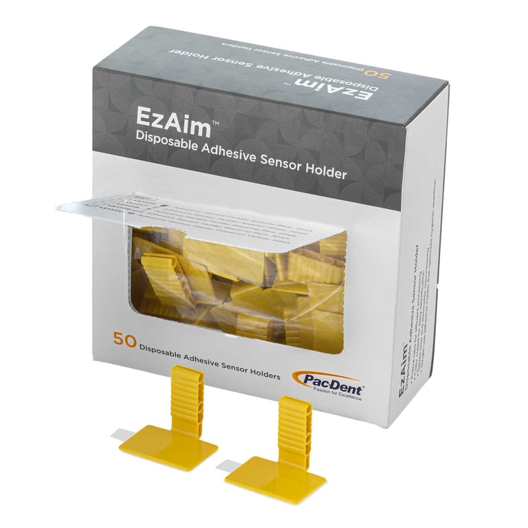 EzAim Individually Cut Adhesive Sensor Holder, Posterior, Yellow, 50/Pk. X-Ray Positioning System