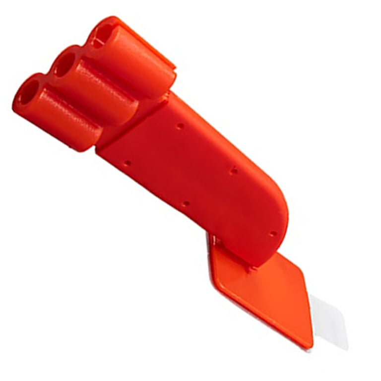 EzAim ComforTab Adhesive Sensor Holder, Bitewing, Red, 50/Pk. Features a soft, cushioned bite tab