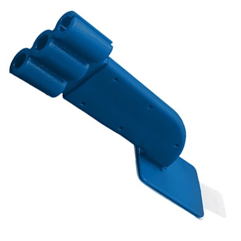 EzAim ComforTab Adhesive Sensor Holder, Bitewing, Blue, 50/Pk. Features a soft, cushioned bite tab