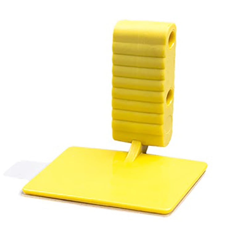 EzAim ComforTab Adhesive Sensor Holder, Posterior, Yellow, 50/Pk. Features a soft, cushioned bite