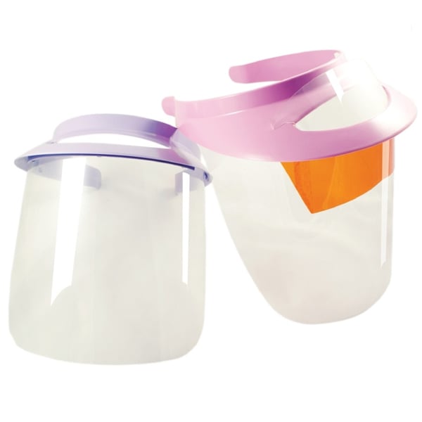iVisor Visor and Shield Kit with Peach Visor. Contains:1 Visor and 3 Shields