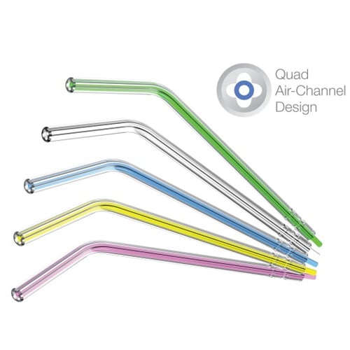 Neo Tip Disposable Air-Water Syringe Tips, Clear with assorted color cores, 250/pk