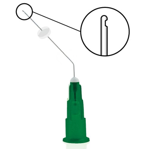 OptiProbe Single Sideport Irrigator Needle Tips, 31ga, 27 mm, Teal, 50/Pk. Designed