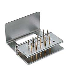 Pac-Dent 18-Hole Aluminum Bur Block. Holds 18 FG 