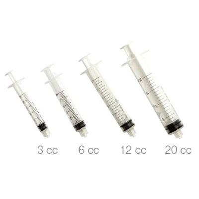 Pac-Dent Luer-Lock Endo Irrigation Syringes, 3 cc