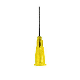 Pac-Dent 20ga Evacu-N-Irrigation Needle Tips 3/4", Blunt-End, Yellow 100/Pk