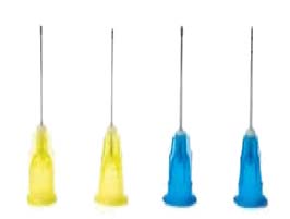 Pac-Dent Bendable Irrigation Needle Tips, 1" monoject style (notched), 23 gauge, blue, package