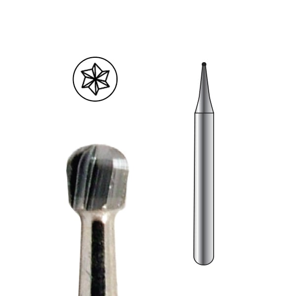 Pac-Dent FGOS #1/4 Round Oral Surgical Carbide Bur, Clinic Pack of 100 Burs. Shank diameter