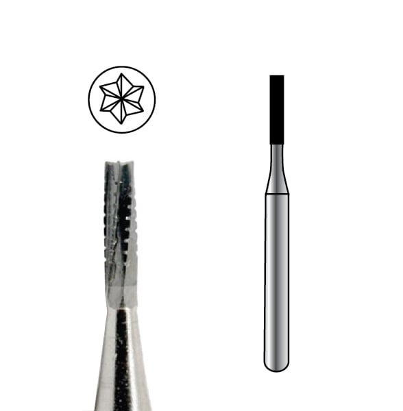 Pac-Dent FGOS #556 Straight Fissure Crosscut Oral Surgical Carbide Bur, Package of 10 Burs. Shank