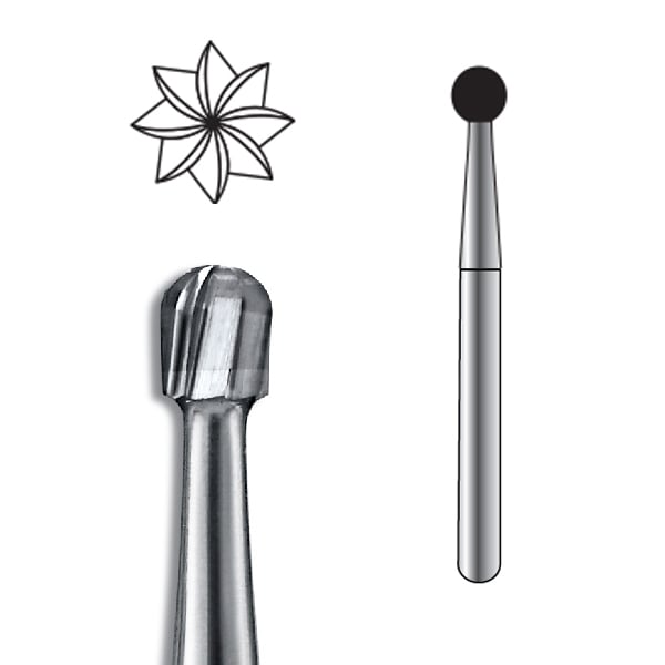 Pac-Dent HP #10 Round Carbide Bur, Package of 10 Burs