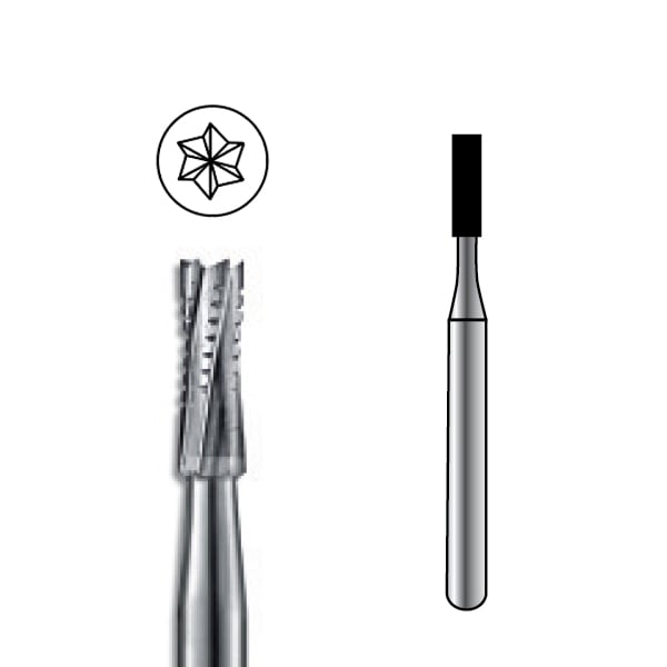Pac-Dent FG #558 Straight Fissure Crosscut Carbide Bur, Package of 100 Burs