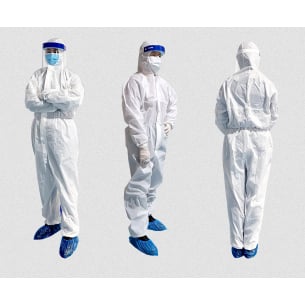 Pac-Dent Protective Coverall Safety Suit, Large, 