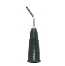 Pac-Dent Disposable Pre-Bent Needle Tips, blunt-end, 20 gauge, flow, black, package of 100 tips