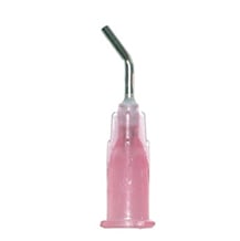 Pac-Dent Disposable Pre-Bent Needle Tips, blunt-end, 18 gauge, liner, pink, package of 100 tips