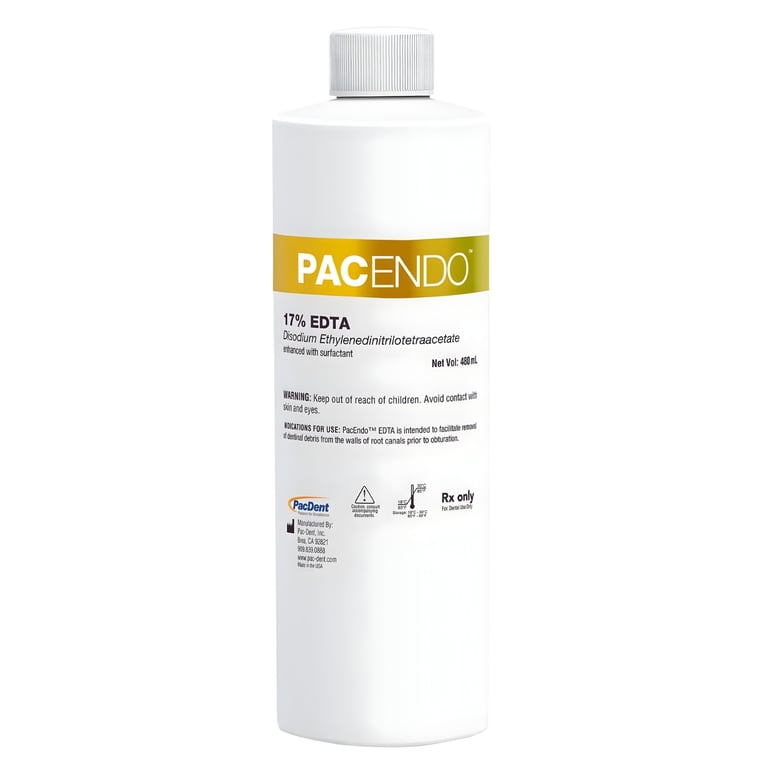 PacEndo 17% EDTA Refill Bottle, 480 mL/16 oz, 1/Pk. Engineered with a lower pH for the optimal