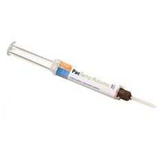 PacTemp non-eugenol resin based Temporary Cement, 6 Gm. Automix dual barrel syringe and 15 brown