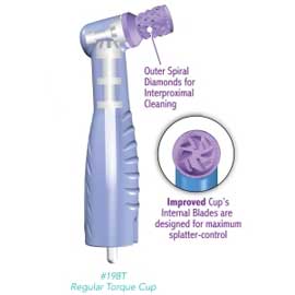 ProAngle Ergo Contra-Angle Disposable Ergo Prophy Angles with Torque Lavender Cups (198T-500)
