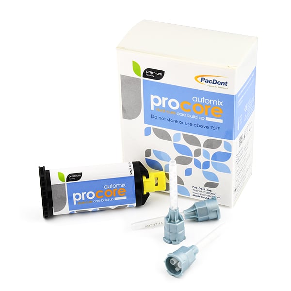 ProCore Automix Dual Cure Core Build-Up, Blue, 1 x 50gm Cartridge with 10 x Mixing Tips