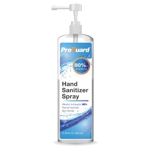 ProGuard Hand Sanitizer, 27.05oz Spray Bottle, 80% ethyl alcohol antiseptic topical solution