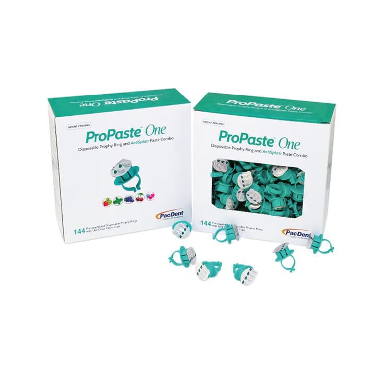 ProPaste One Pre-assembled Prophy Paste Ring Combo, Assorted, Coarse, 144/Box. 2 in 1, economical