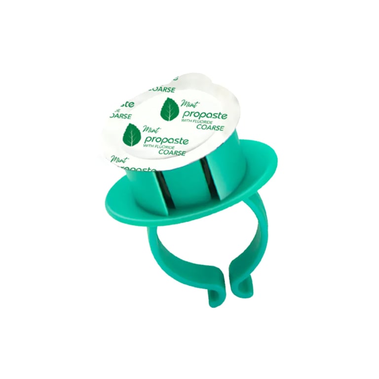 ProPaste One Pre-assembled Prophy Paste Ring Combo, Mint, Coarse, 144/Box. 2 in 1, economical