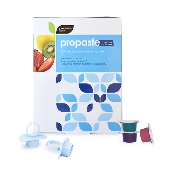 ProPaste Medium Grit Assorted Flavored Prophy Paste with Fluoride 200/Bx. Non-Splatter Formula
